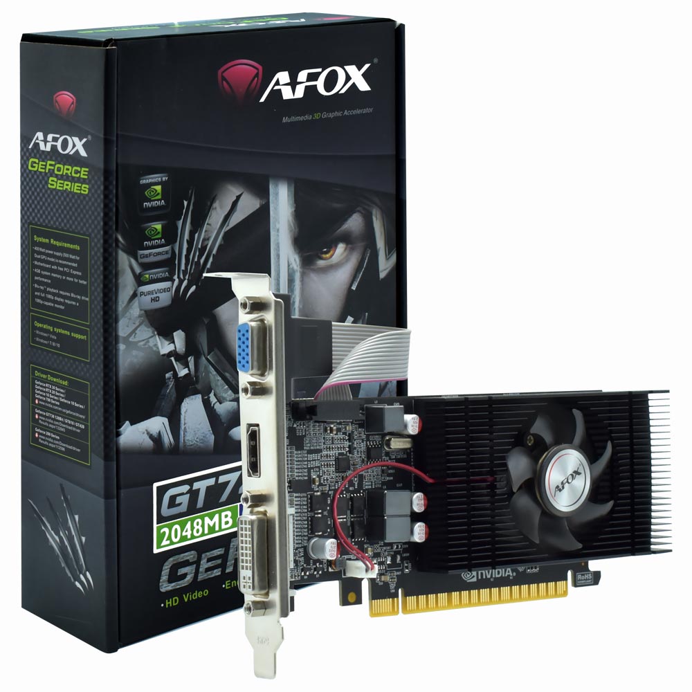 Placa de Vídeo Afox GT-740 2GB DDR5 - (AF740-2048D5L4) no Paraguai -  Atacado Games - Paraguay