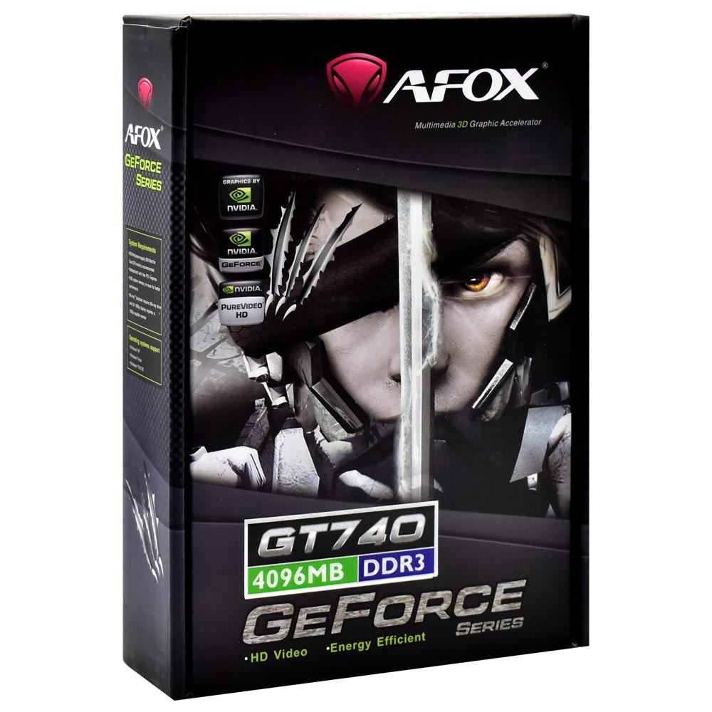 Placa de Vídeo AFOX 4GB GeForce GT740 DDR3 -  AF740-4096D3L3