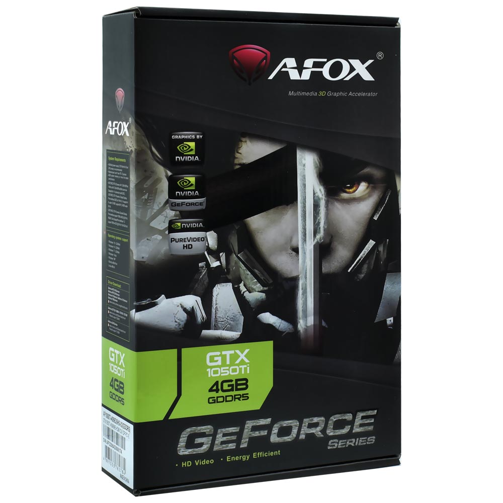 Placa de Vídeo AFOX 4GB GeForce GTX1050Ti DDR5 - AF1050TI-4096D5H5-V2