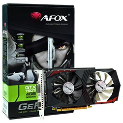Placa de Vídeo AFOX 4GB GeForce GTX750Ti DDR5 - AF750TI-4096D5H1-V2