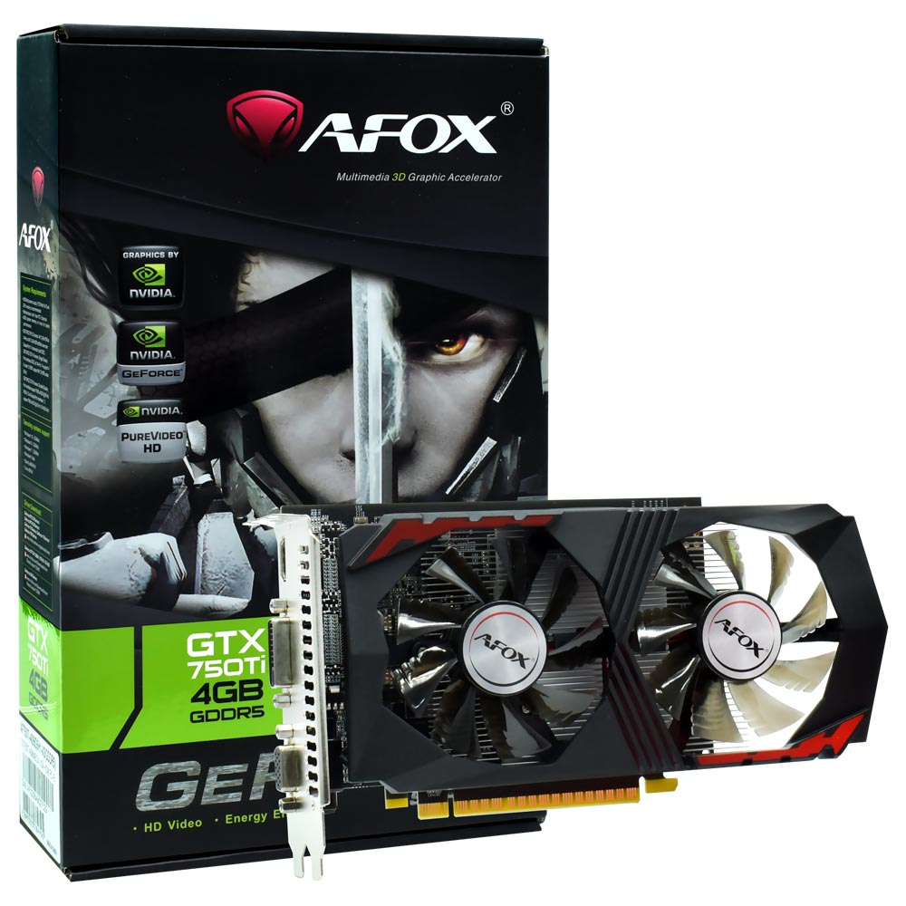 Placa de V deo AFOX 4GB GeForce GTX750Ti DDR5 AF750TI 4096D5H1