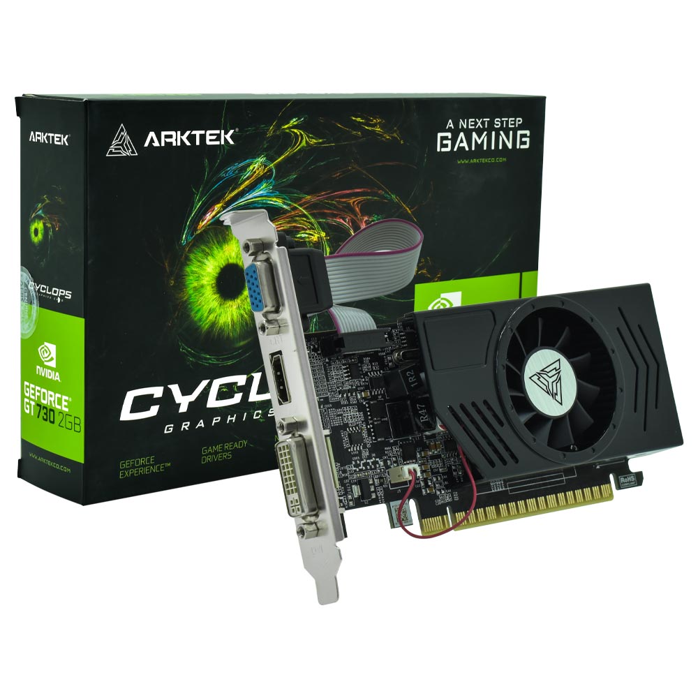 Placa de Vídeo Arktek Cyclops Gaming 2GB GeForce GT730 DDR3 - AKN730D3S2GL1