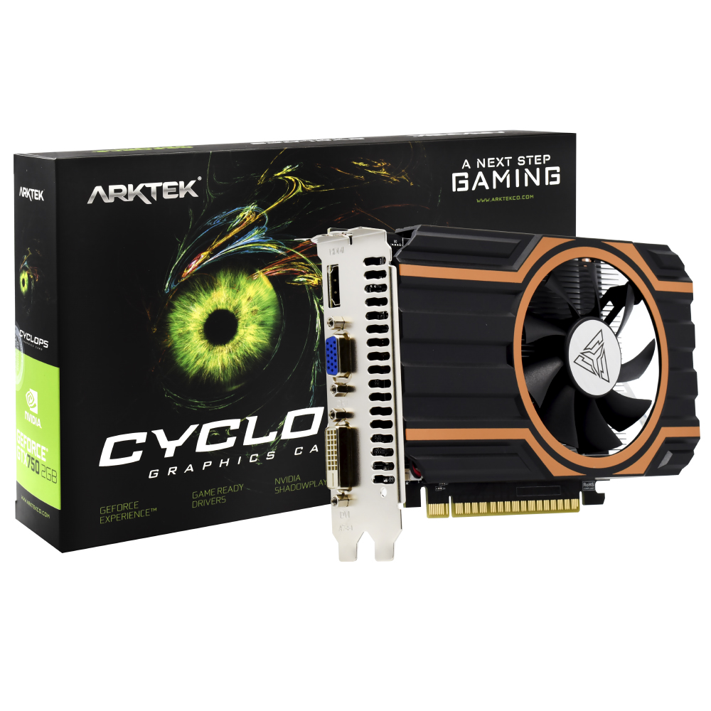 Placa de Vídeo Arktek Cyclops Gaming 2GB GeForce GTX750 GDDR5 - AKN750D5S2GH1