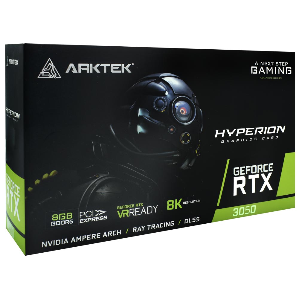 Placa de Vídeo Arktek Hyperion 8GB GeForce RTX3050 GDDR6 - AKN3050D6S8GH1