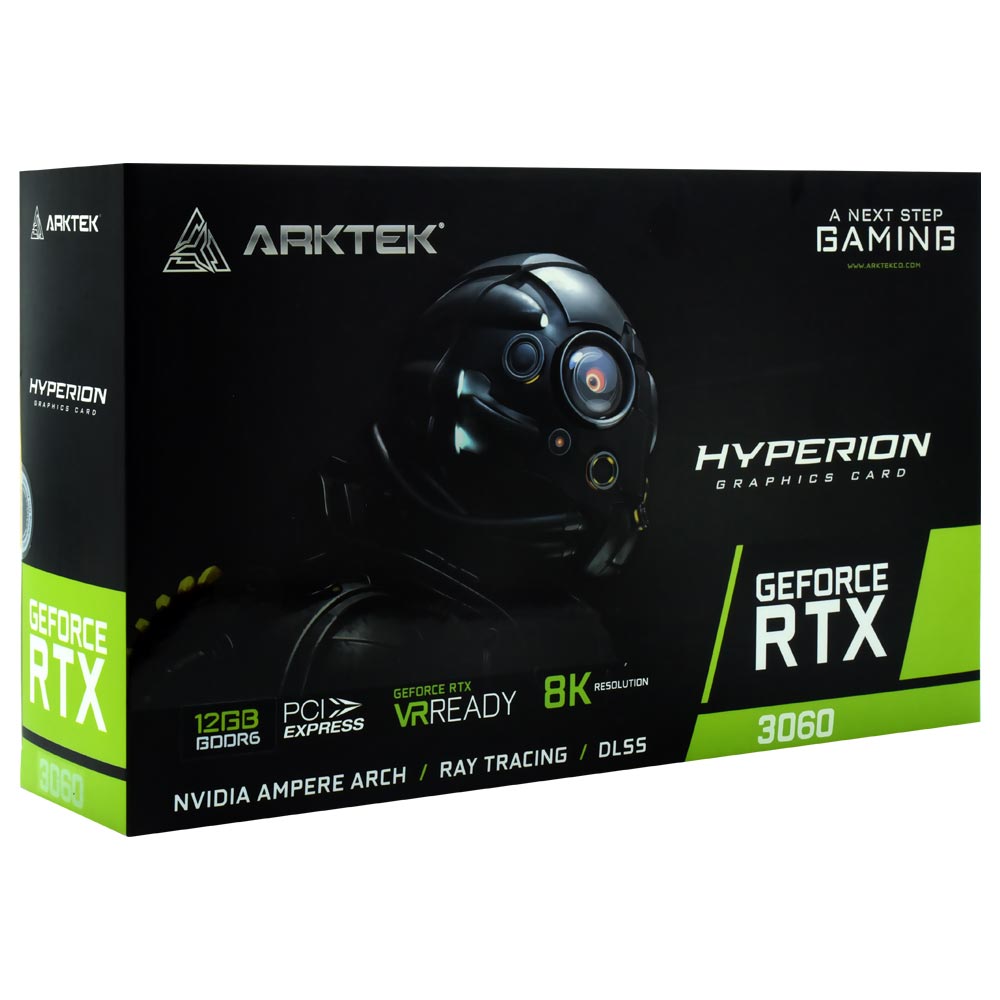 Placa de Vídeo Arktek Hyperion Gaming 12GB GeForce RTX3060 GDDR6 - AKN3060D6S12GH1