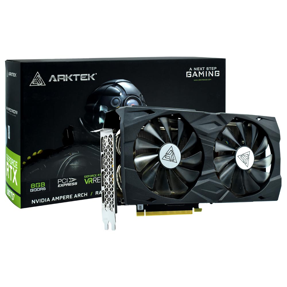 Placa de Vídeo Arktek Hyperion Gaming 8GB GeForce RTX3070 GDDR6 - AKN3070D6S8GH1