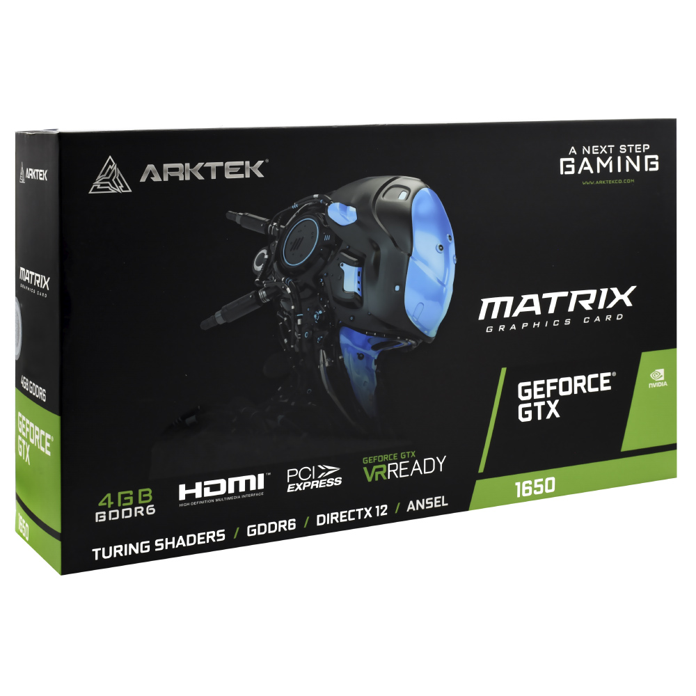 Placa de Vídeo Arktek Matrix Gaming 4GB GeForce GTX1650 GDDR6 - AKN1650D6S4GH1 (2 Fan)