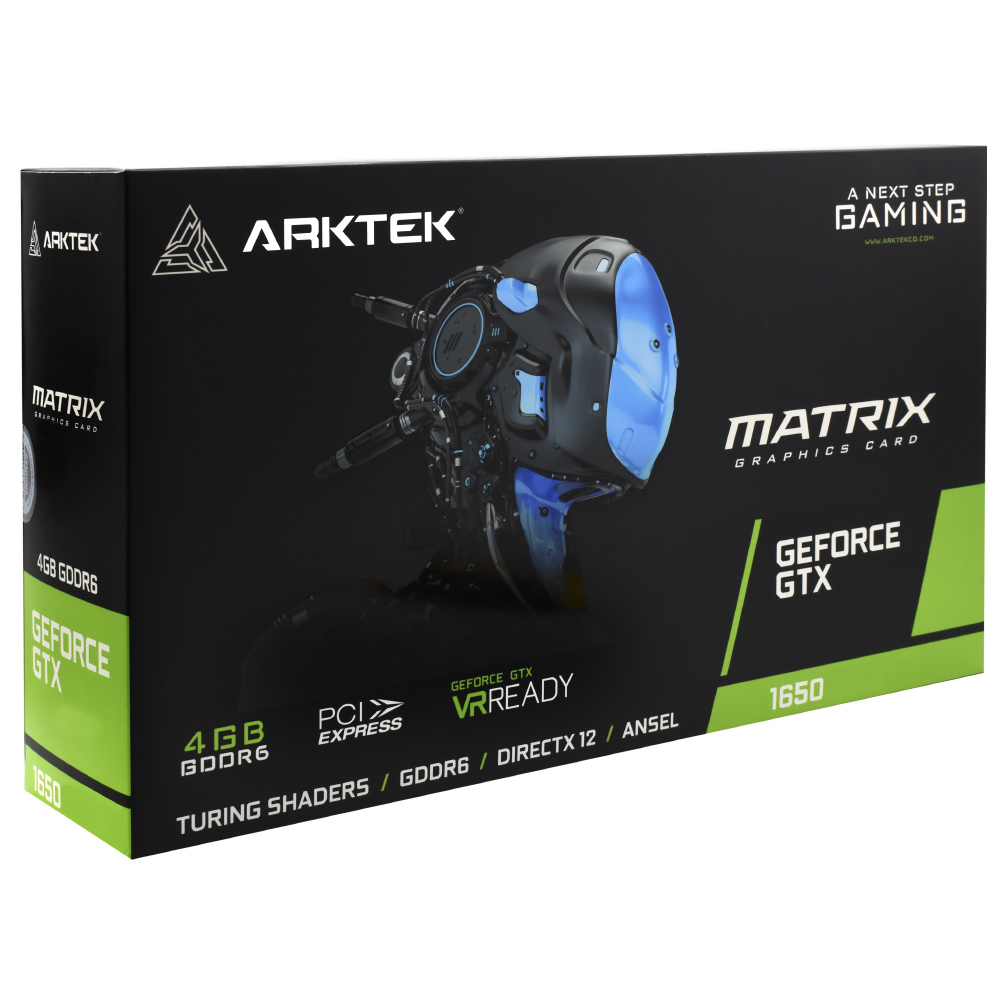 Placa de Vídeo Arktek Matrix Gaming 4GB GeForce GTX1650 GDDR6 -  AKN1650D6S4GHS1 (1 Fan)