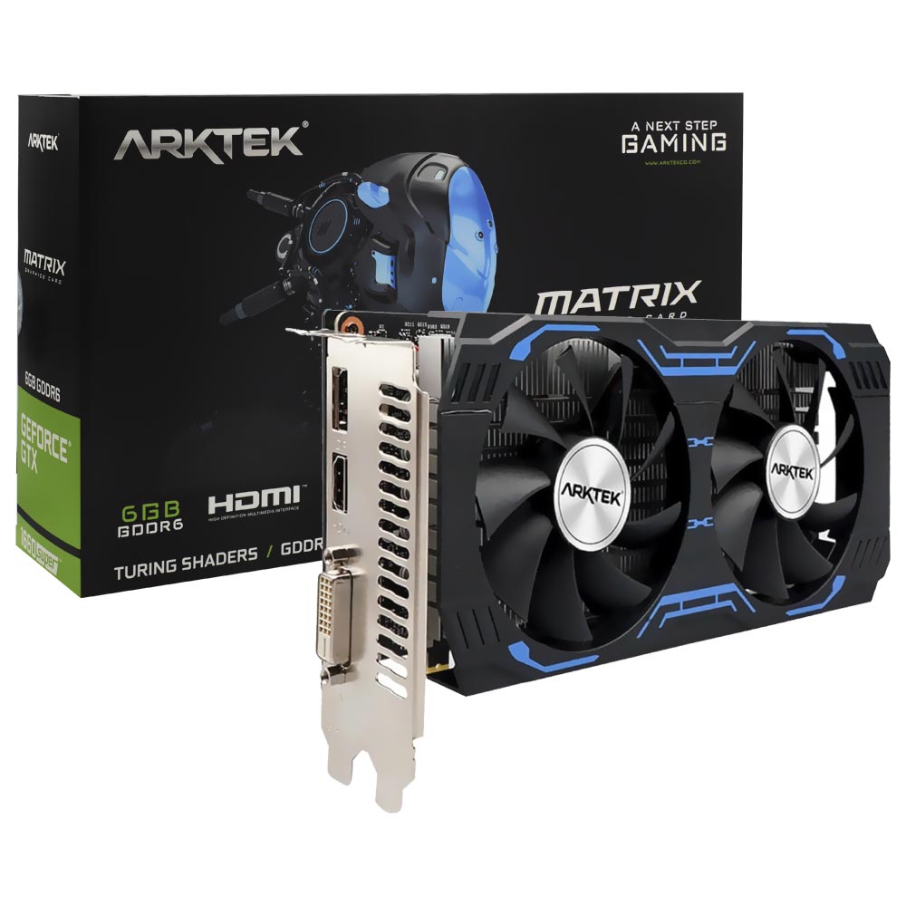 Placa de Vídeo Arktek Matrix Gaming 6GB GeForce GTX1660 Super GDDR6 - AKN1660SD6S6GH1