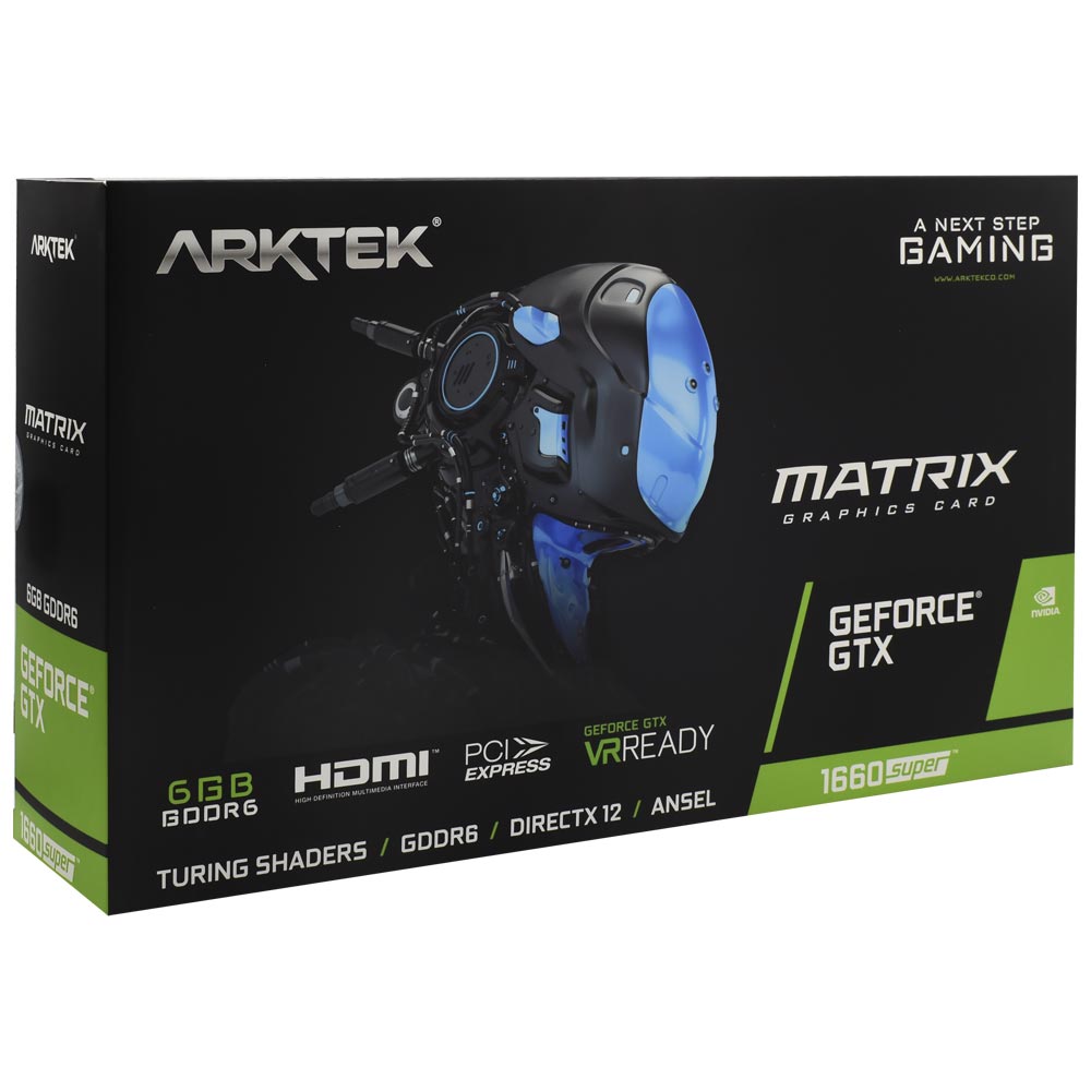 Placa de Vídeo Arktek Matrix Gaming 6GB GeForce GTX1660 Super GDDR6 - AKN1660SD6S6GH1