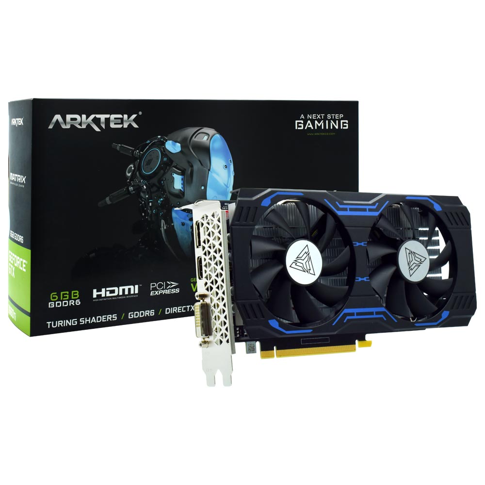 Placa de Vídeo Arktek Matrix Gaming 6GB GeForce GTX1660TI GDDR6 - AKN1660TID6S6GH1