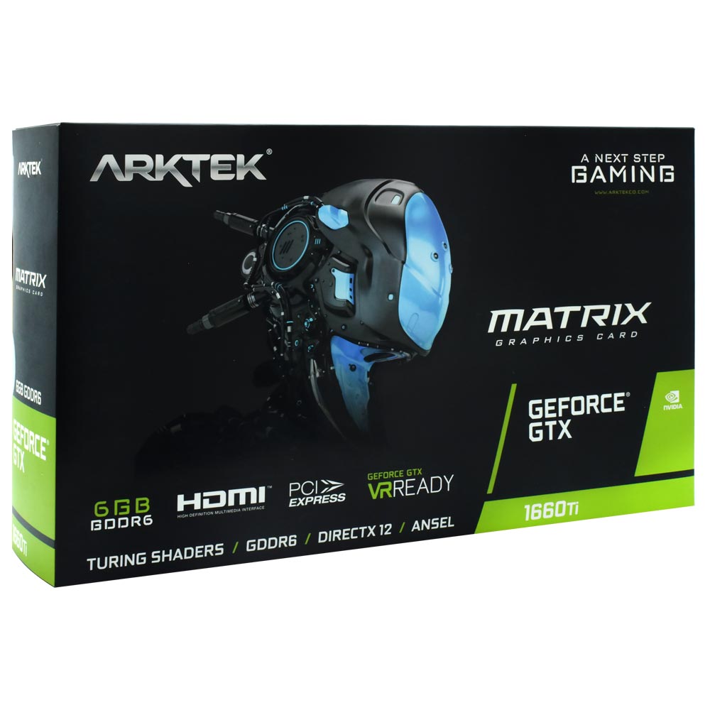 Placa de Vídeo Arktek Matrix Gaming 6GB GeForce GTX1660TI GDDR6 - AKN1660TID6S6GH1