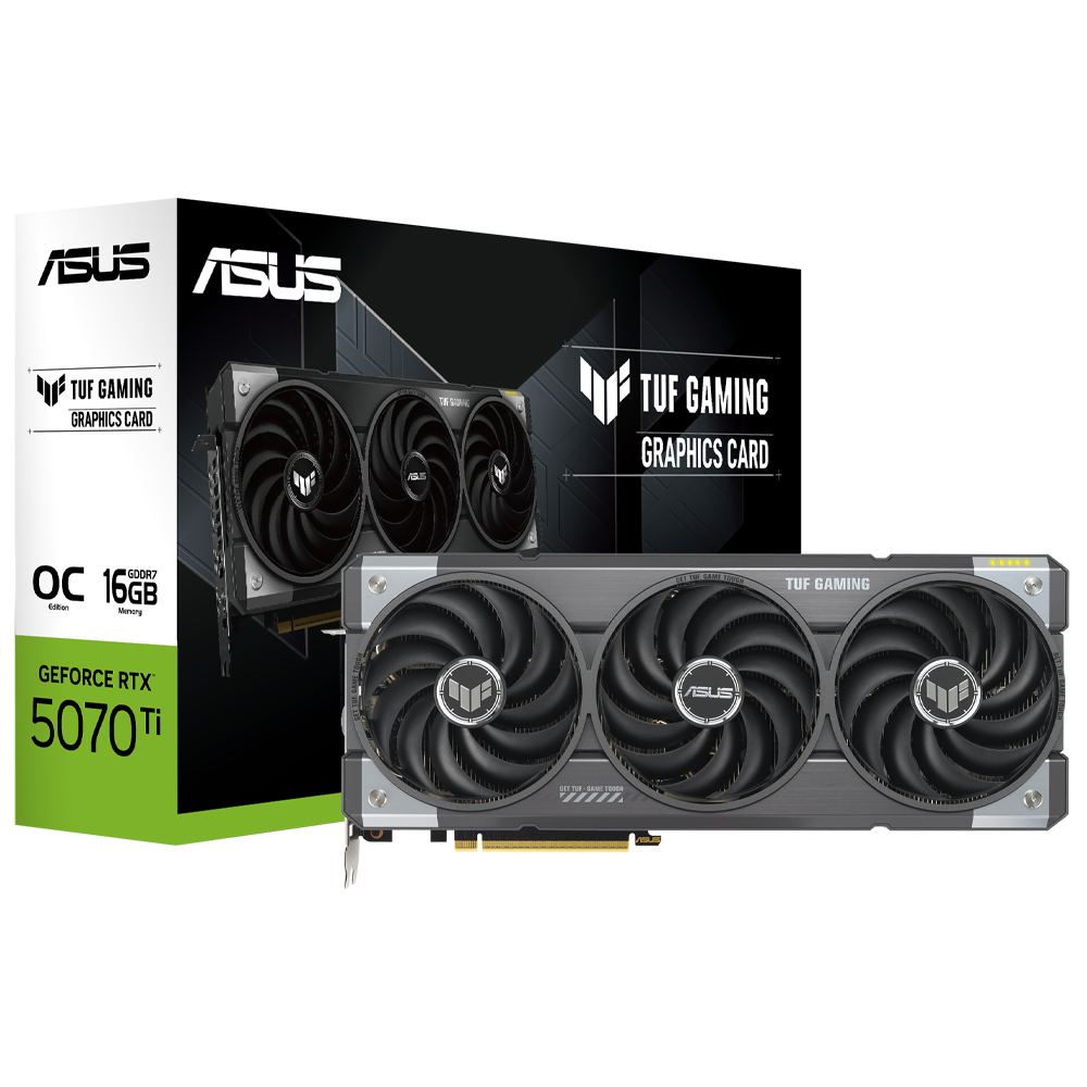 Placa de Video ASUS TUF Gaming OC 16GB GeForce RTX5070TI GDDR7 - TUF-RTX5070TI-O16G-GAMING