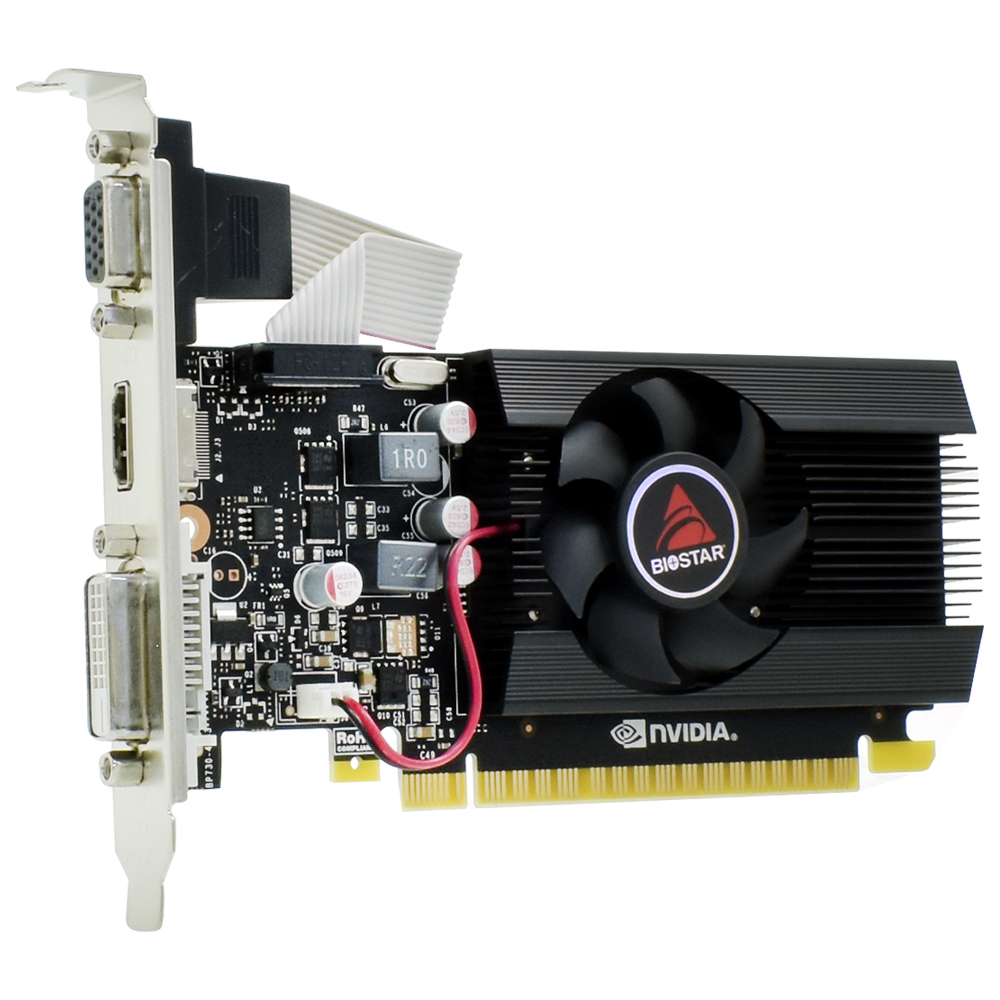 Placa de Vídeo Biostar 4GB GeForce GT710 DDR3 - VN7103TH46-TN1RL-BS2