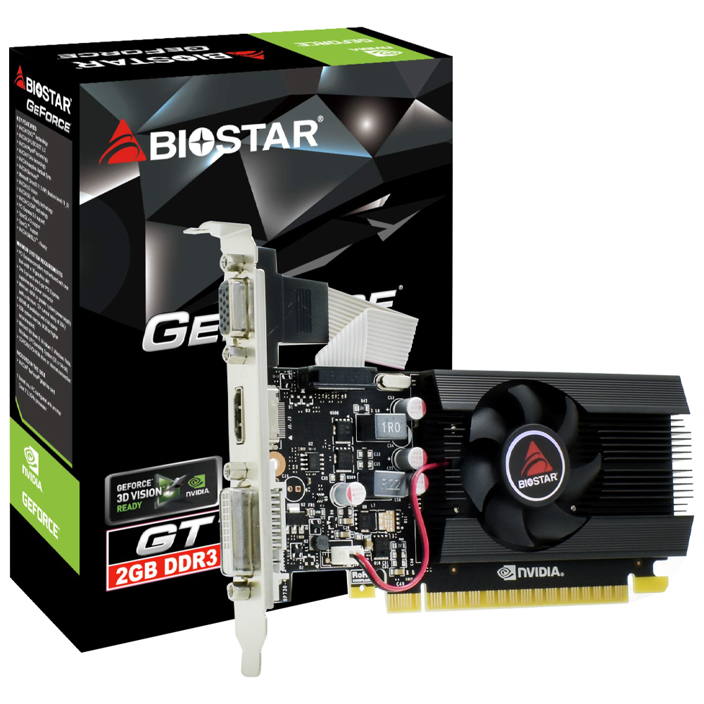 Placa de Vídeo Biostar 4GB GeForce GT710 DDR3 - VN7103TH46-TN1RL-BS2