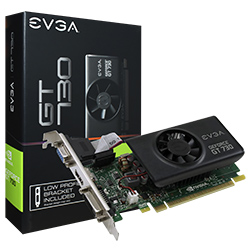 Placa de Vídeo EVGA 2GB GeForce GT730 GDRR5 - 02G-P3-3733-KR