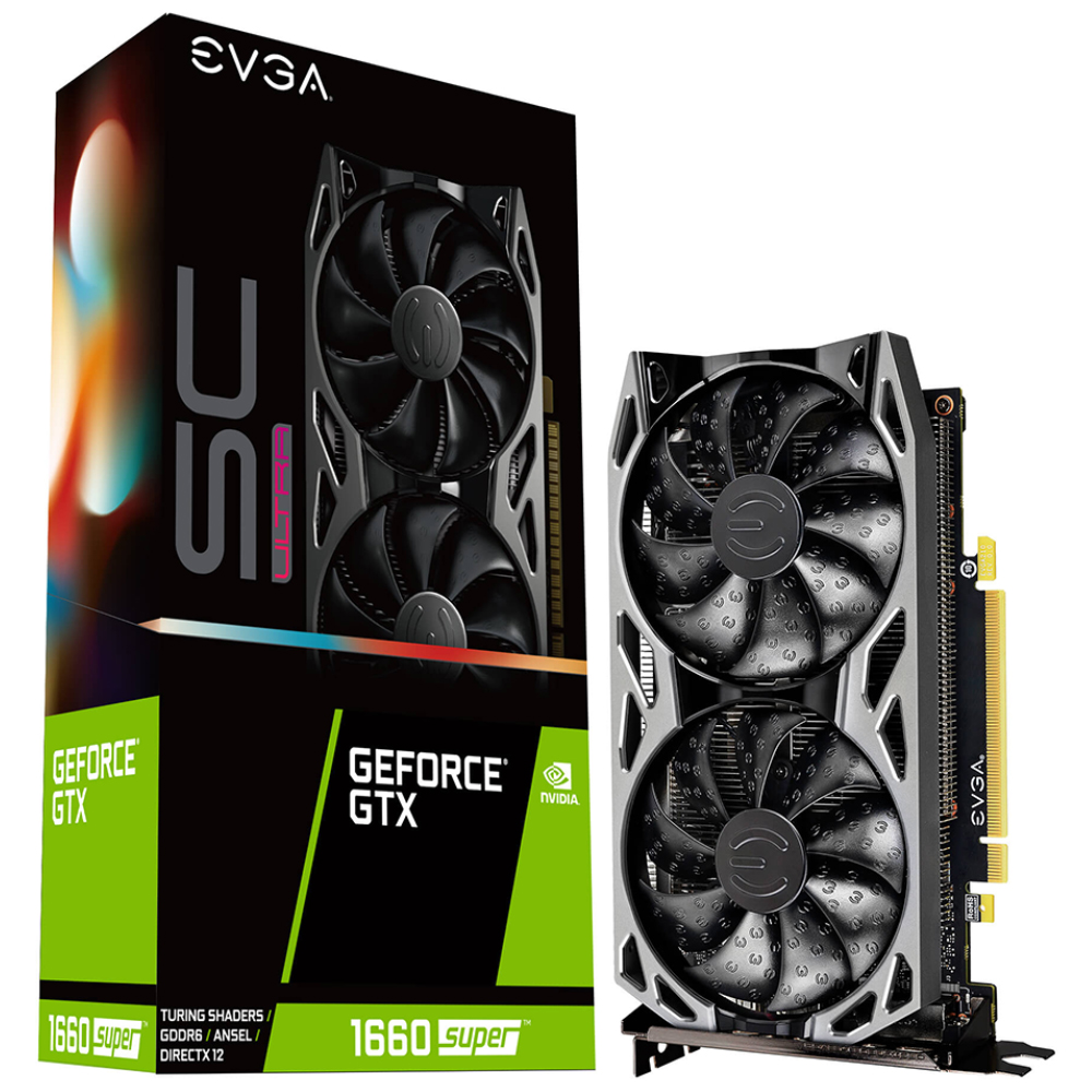 Placa de Vídeo EVGA SC Ultra Gaming 6GB GeForce GTX1660 Super GDDR6 - 06G-P4-1068-KR