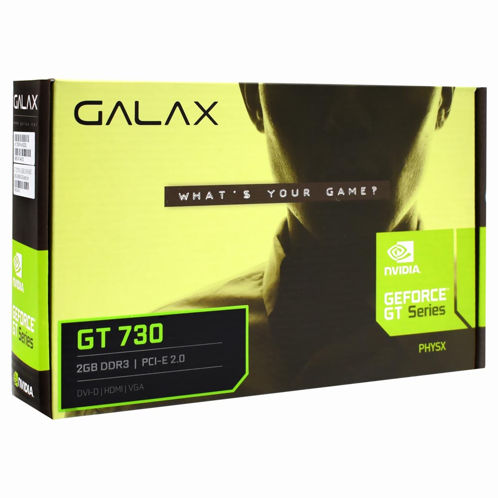 Placa de Vídeo GALAX 2GB GeForce GT730 DDR3 - 73GPF4HX003Q (2021)