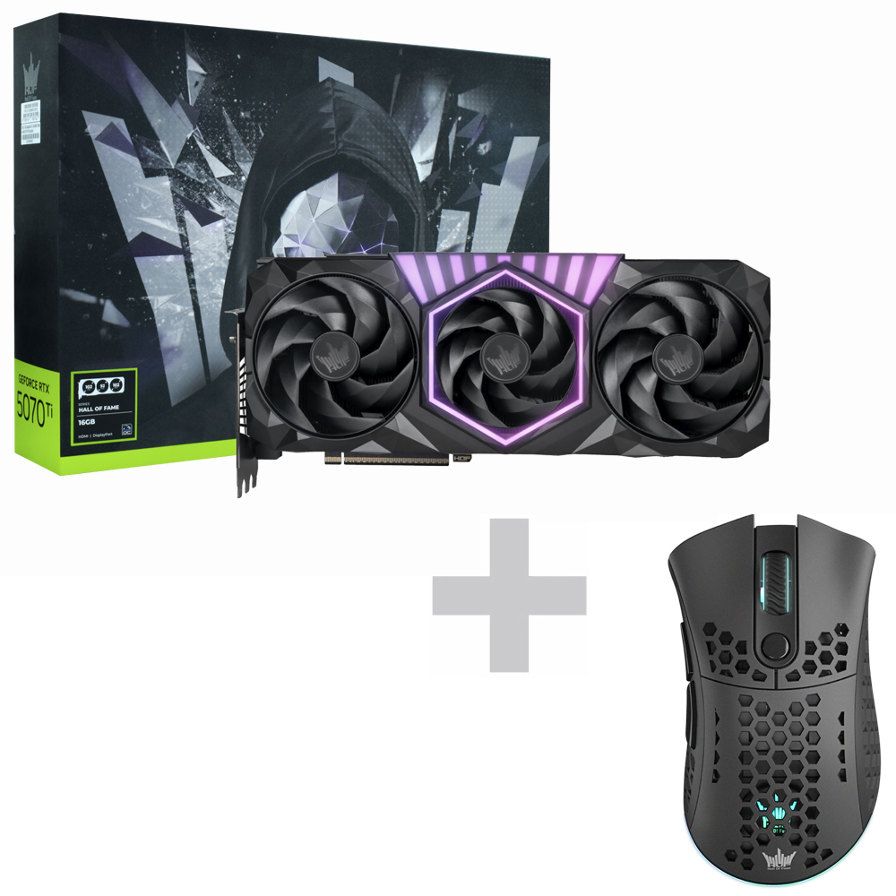 Placa de Vídeo Galax HOF Gaming Black 16GB GeForce RTX5070TI GDDR7 - 57IZN6MDCXHS