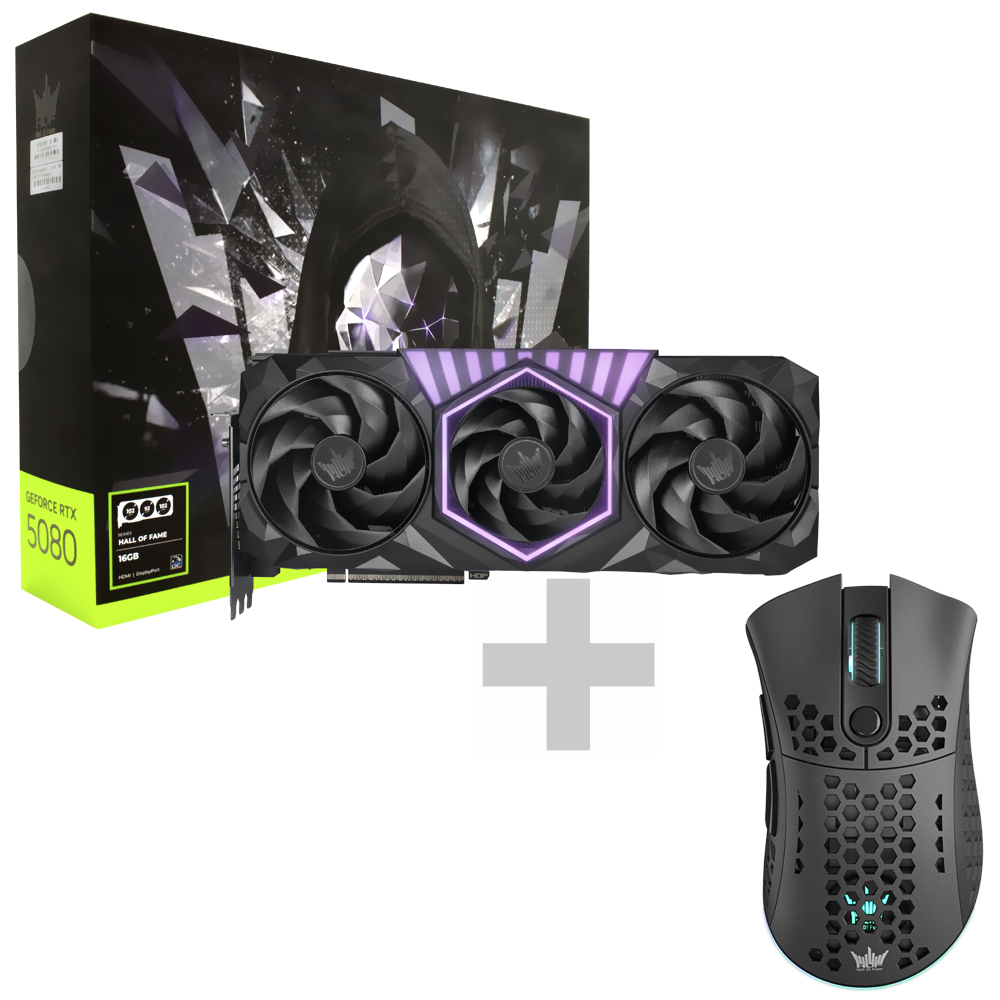 Placa de Vídeo Galax HOF Gaming Black 16GB GeForce RTX5080 GDDR7 - 58NZN6MDCXHO