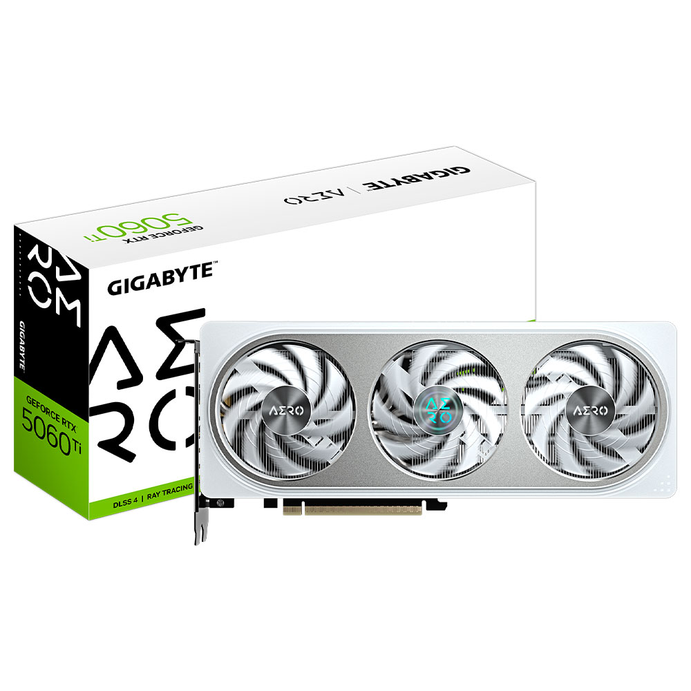 Placa de Vídeo Gigabyte Aero OC 8GB GeForce RTX5060TI GDDR7 - GV-N506TAERO OC-8GD