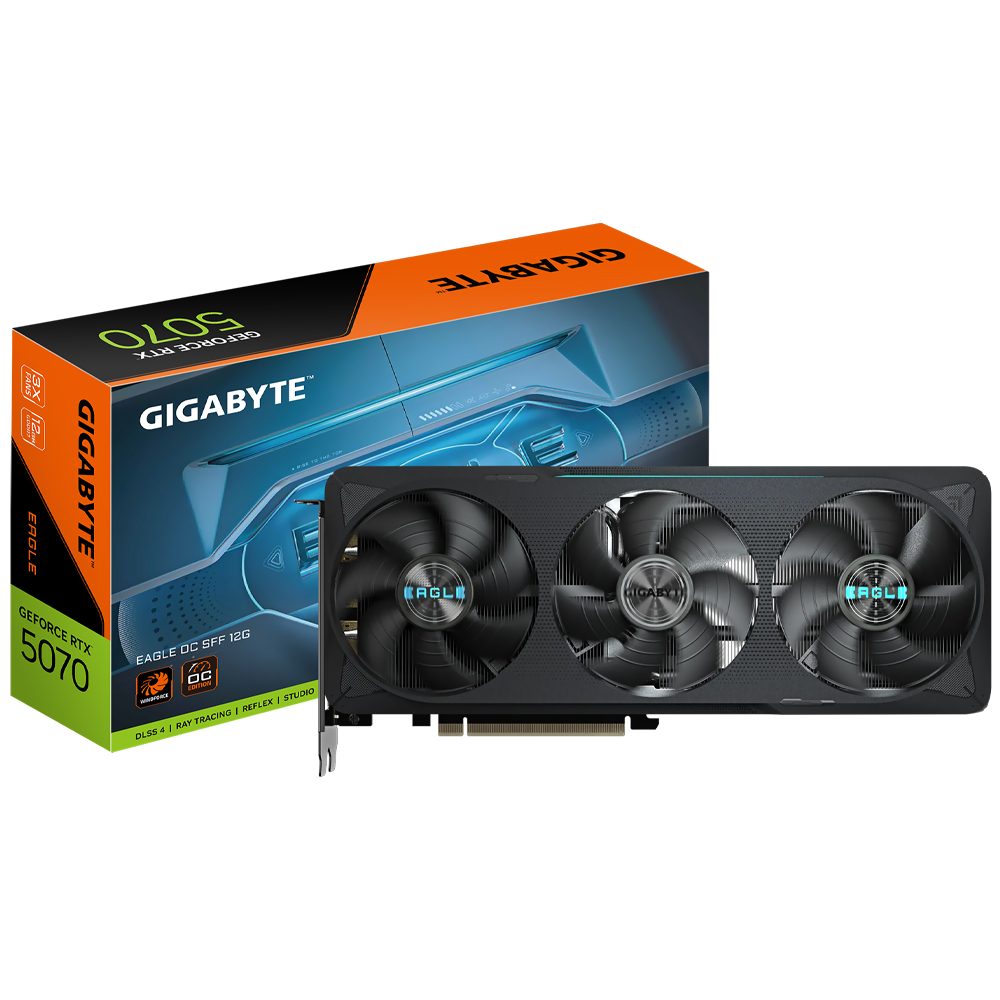 Placa de Vídeo Gigabyte Eagle OC SFF 12GB GeForce RTX5070 GDDR7 - GV-N5070EAGLE OC-12GD