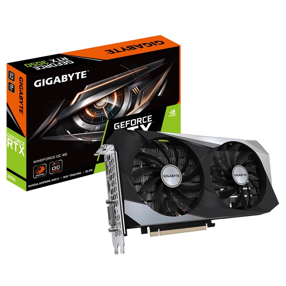 Placa de Vídeo Gigabyte NVIDIA GeForce RTX 3050 WINDFORCE OC, 8GB