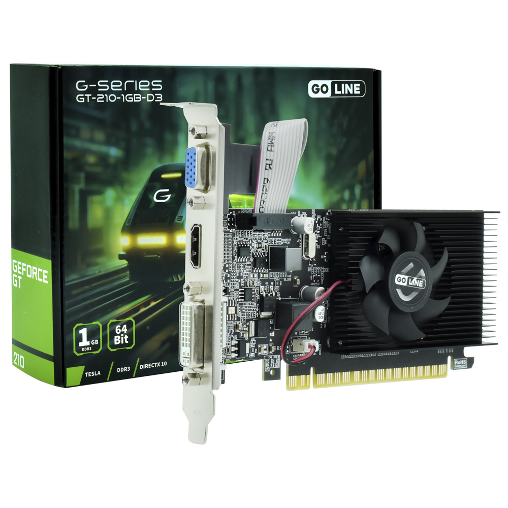 Placa de Vídeo Goline 1GB GeForce GT210 DDR3 - GT-210-1GB-D3