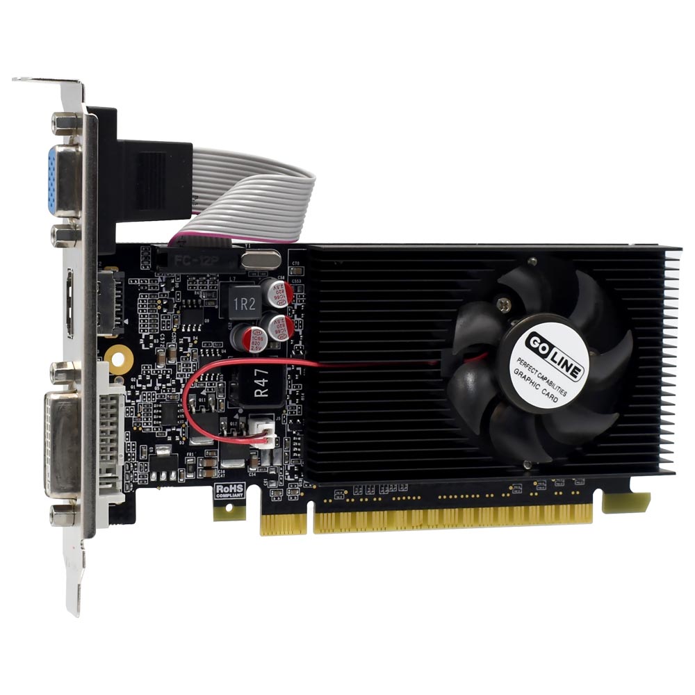 Placa de Vídeo Goline 2GB GeForce GT610 DDR3 - GL-610-2D3 (OEM)