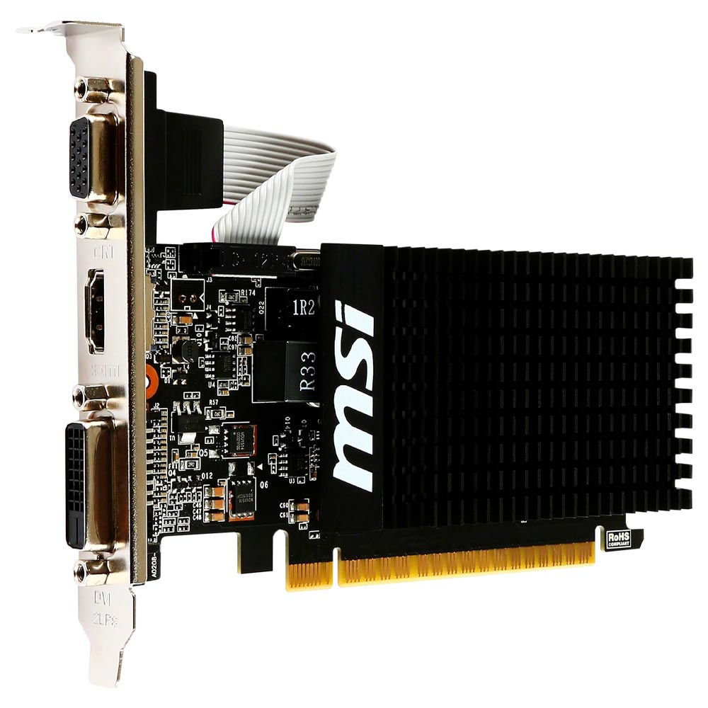 Placa de Vídeo MSI Afterburner 1GB GeForce GT710 DDR3 - GT7101GD3HLP