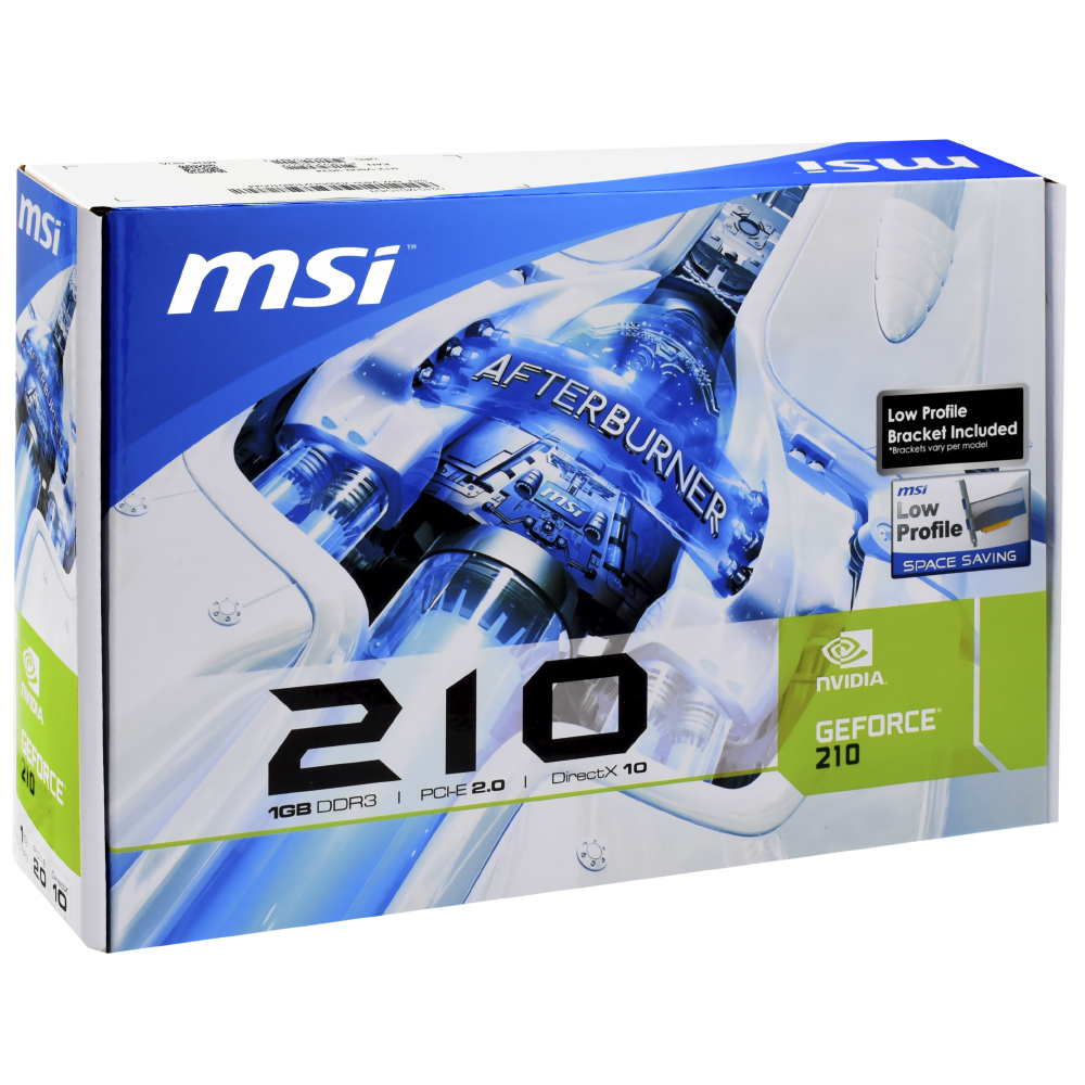 Placa de Vídeo MSI N210-MD 1GB GeForce G210 DDR3 - N210-MD1G/D3 