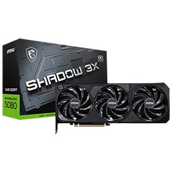 Placa de Vídeo MSI Shadow 3X OC 16GB GeForce RTX5080 GDDR7 - 912-V531-031