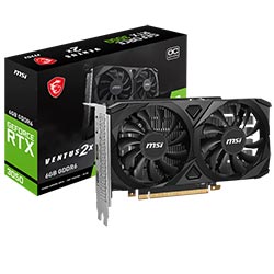 Placa de Vídeo MSI Ventus 2X OC 6GB GeForce RTX3050 GDDR6 - 912-V812-016