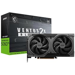 Placa de Vídeo MSI Ventus 2X OC Black Plus GeForce RTX5060TI GDDR7 - 912-V535-088