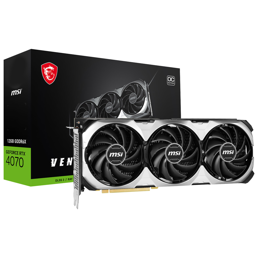 Placa de Vídeo MSI Ventus 3X E1 OC 12GB GeForce RTX4070 GDDR6 - 912-V512-027