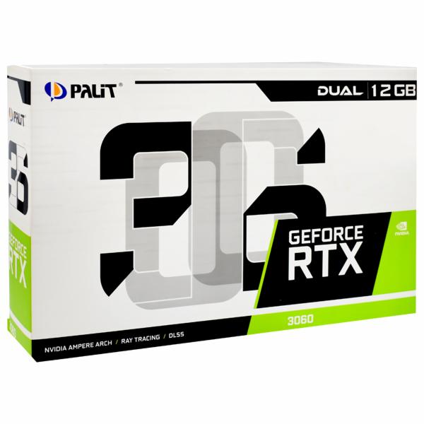 Placa de Vídeo Palit Dual 12GB GeForce RTX3060 GDDR6 - NEC63060019K9-190AD