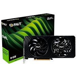 Placa de Vídeo Palit Dual 8GB GeForce RTX5060TI GDDR7 - NE7506T019P1-GB2062D
