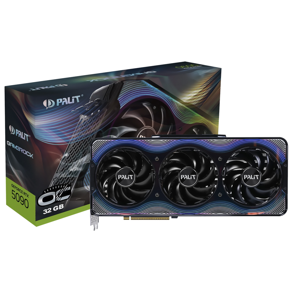 Placa de Vídeo Palit GameRock OC 32GB GeForce RTX5090 GDDR7 - NE75090S19R5-GB2020G