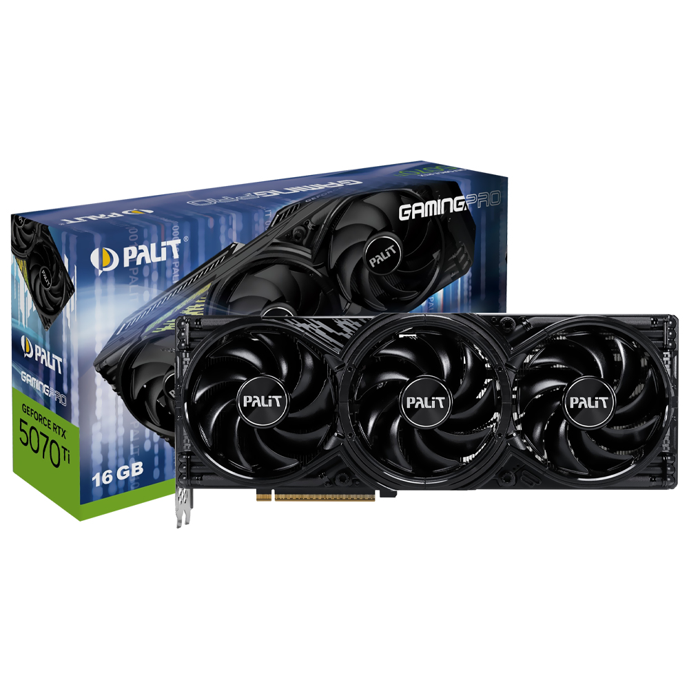 Placa de Vídeo Palit Gaming Pro 16GB GeForce RTX5070TI GDDR7 - NE7507T019T2-GB2031A