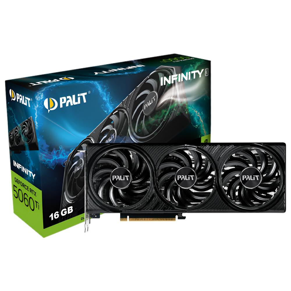 Placa de Vídeo Palit Infinity 3 16GB GeForce RTX5060TI GDDR7 - NE7506T019T1-GB2061S
