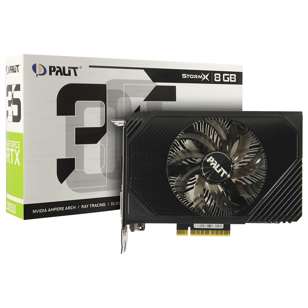 Placa de Vídeo Palit Stormx 8GB GeForce RTX3050 GDDR6 - NE63050018P1-1070F