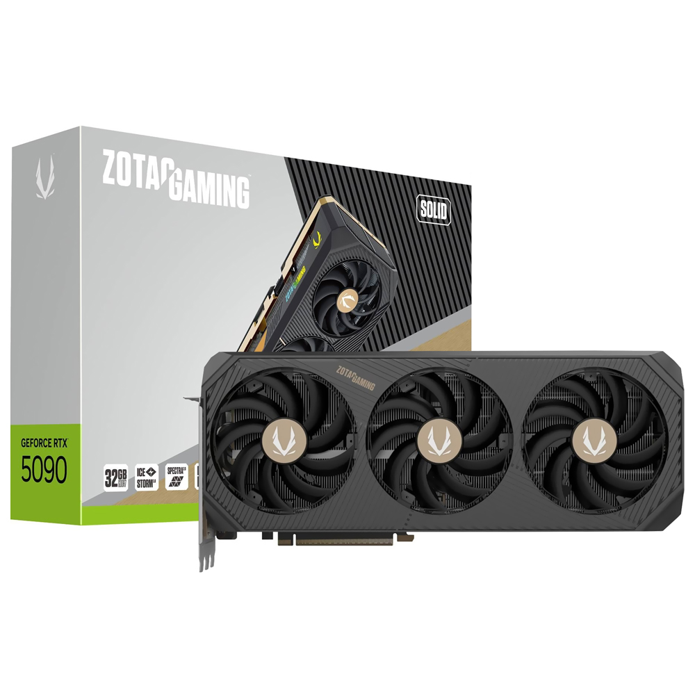 Placa de Vídeo Zotac Gaming OC Solid 16GB GeForce RTX5080 GDDR7 - ZT-B50800J-10P