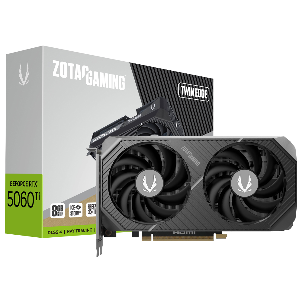 Placa de Vídeo Zotac Twin Edge 8GB GeForce RTX5060TI GDDR7 - ZT-B50610E-10M
