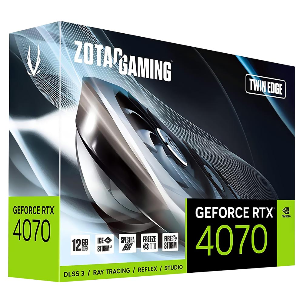 Placa de Vídeo Zotac Twin Edge Gaming 12GB GeForce RTX4070 GDDR6 - ZT-D40700E-10M