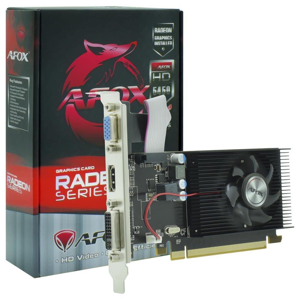 Placa de Vídeo AFOX 2GB Radeon HD5450 DDR3 - AF5450-2048D3L5