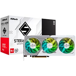 Placa de Vídeo ASRock OC Steel Legend 16GB Radeon RX9060 XT GDDR6 - 90-GA5JZZ-00UANZ