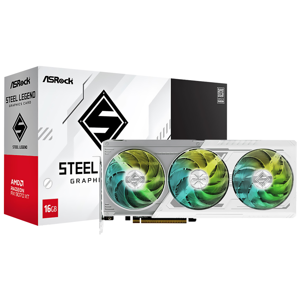 Placa de Video ASRock Steel Legend 16GB Radeon RX9070 XT GDDR6 - 90-GA5DZZ-00UANZ