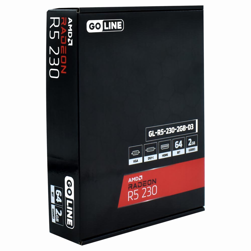 Placa de Vídeo Goline 2GB Radeon R5 230 DDR3 - GL-R5 230