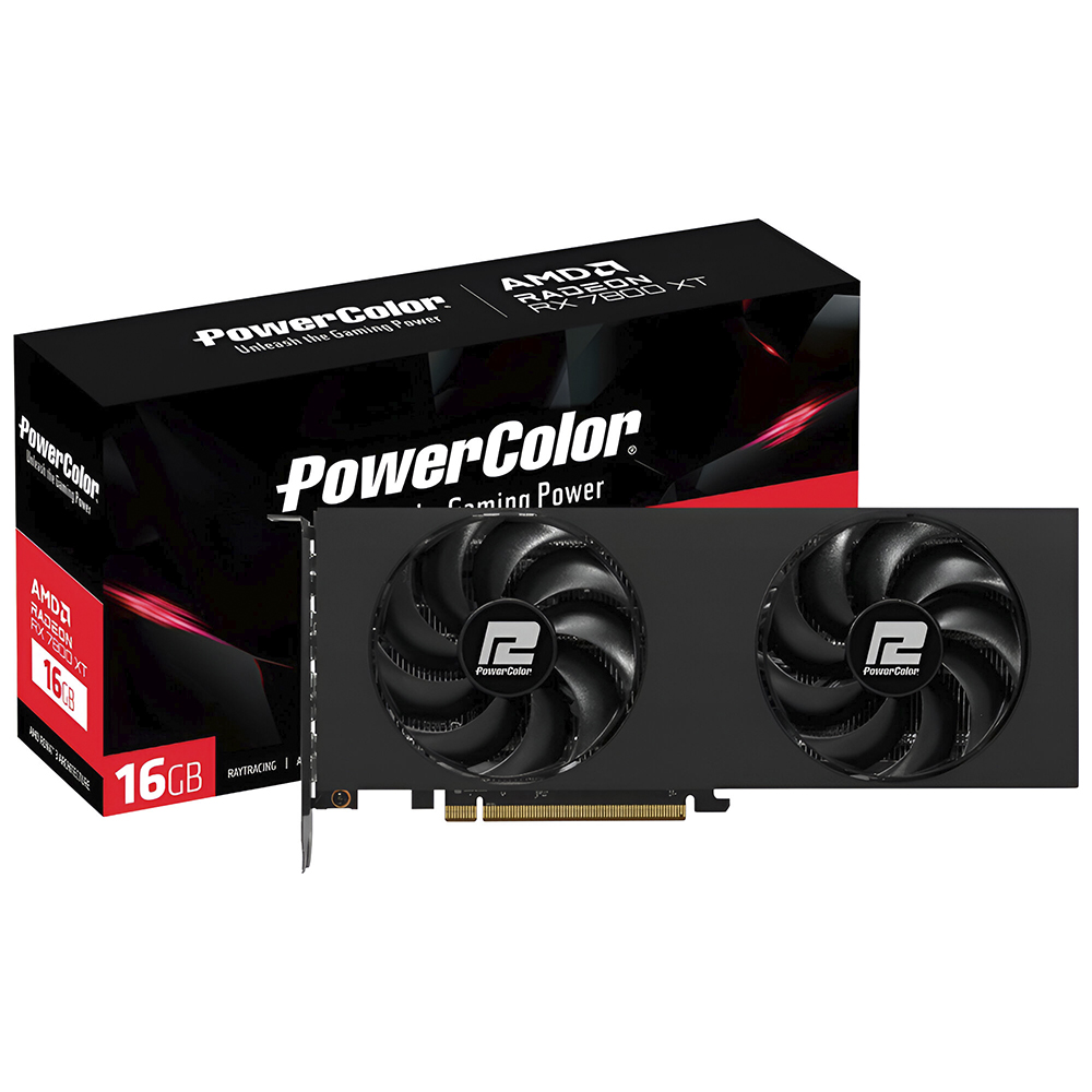 Placa de Vídeo PowerColor 16GB Radeon RX7800 XT GDDR6 - 16G-P