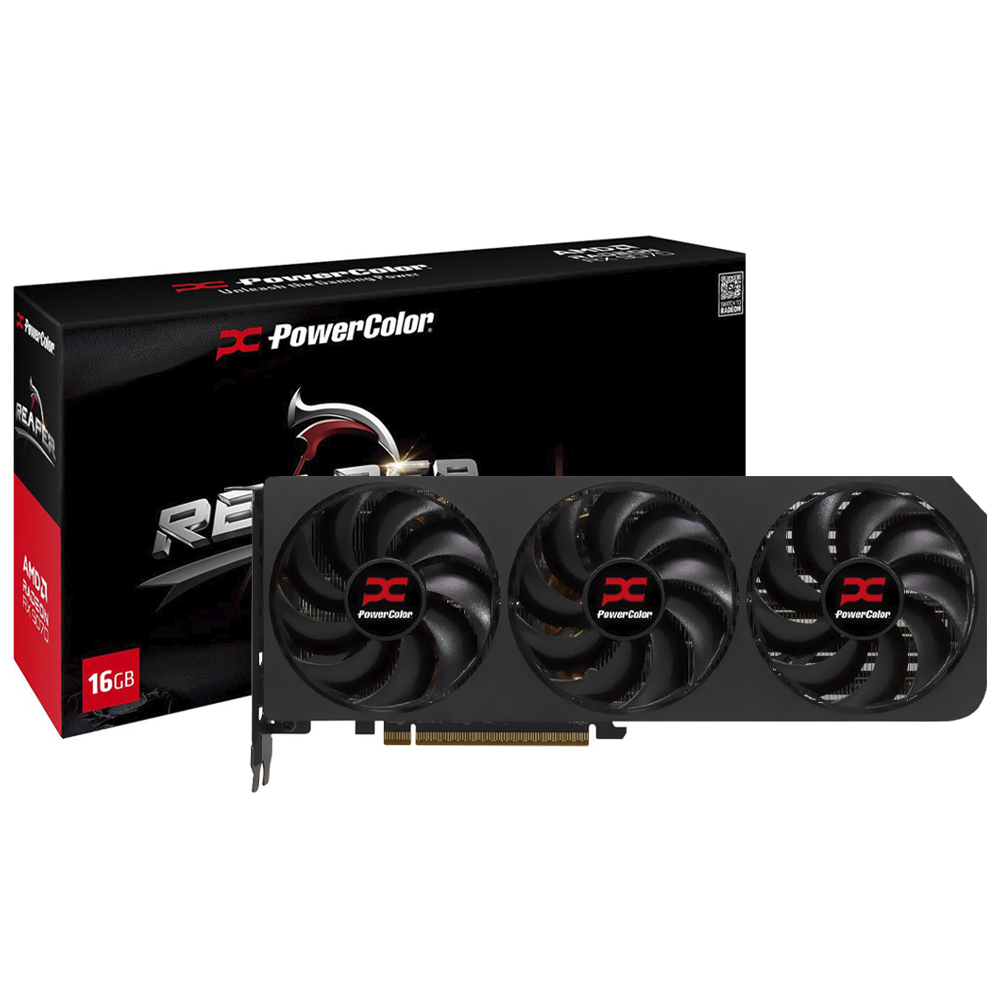 Placa de Vídeo PowerColor Reaper 16GB Radeon RX9070 XT GDDR6 - 16G-A